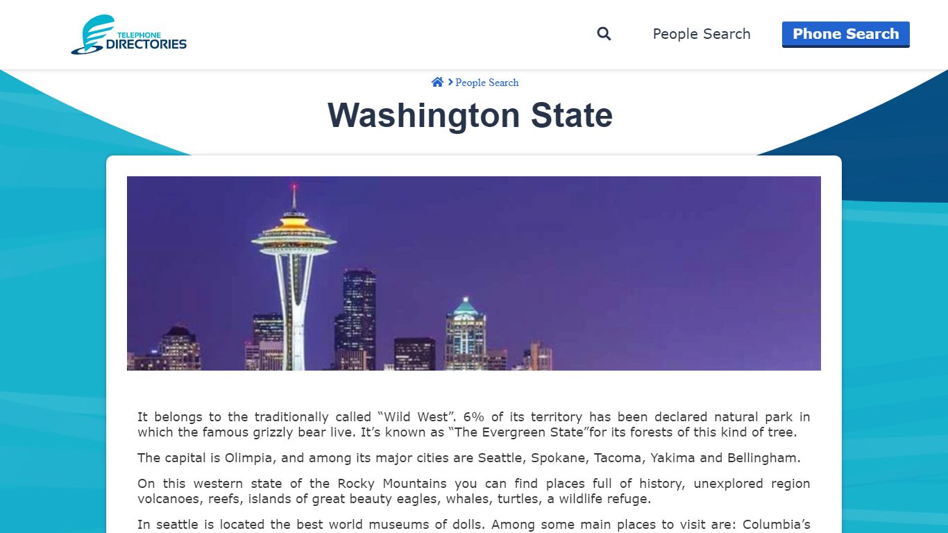 Washington State | Telephone Directories